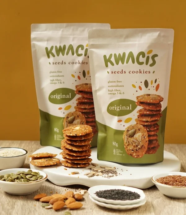 KWACIS Seeds Cookies Camilan Gluten Free Varian Original Paket Hemat